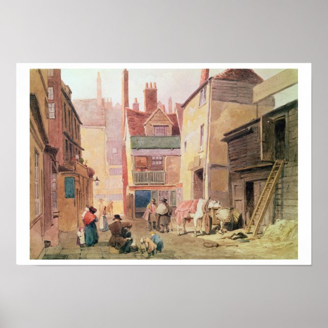 Póster St. Bartholomew Close, Smithfield, Londres, 1850 ( (Frente)