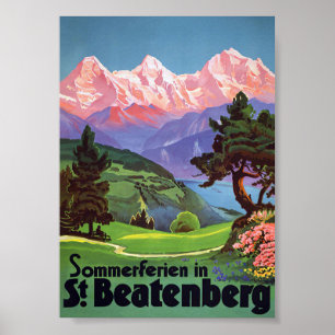 Póster St. Beatenberg, Suiza Poster de Viajes Vintage