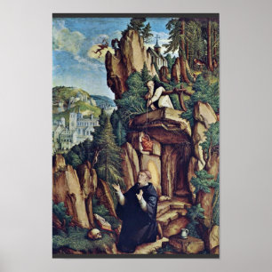 Póster St. Benedicto en rezo de Meister Von Meßkirch (sea