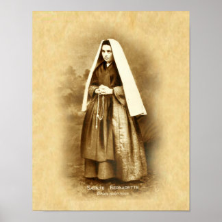 Póster St. Bernadette Soubirous