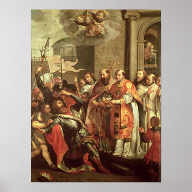 Póster St. Bernard of Clairvaux  and William X  Duke (Frente)