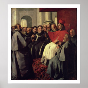 Póster St Bonaventure (1221-74) en el consejo de Lyon
