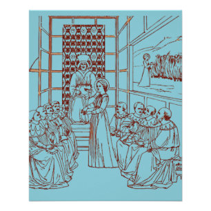 Póster St Catherine disputando con académicos por Masolin