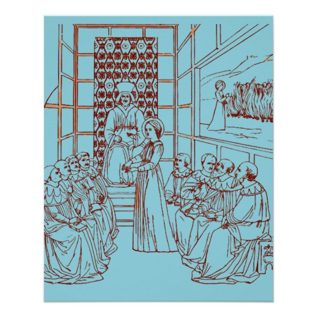 Póster St Catherine disputando con académicos por Masolin (Anverso)