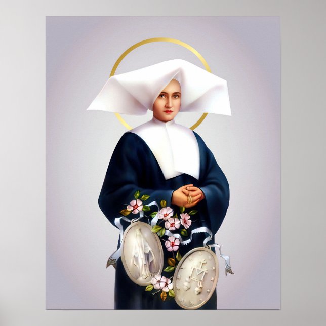 Póster St Catherine Laboure y Nuestra Señora de la Gracia (Frente)