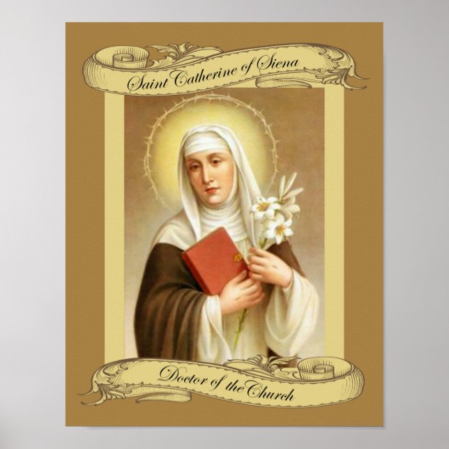 Póster St. Catherine of Siena Doctor of the Church (Frente)