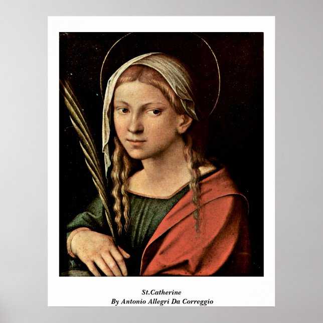 Póster St.Catherine Por Antonio Allegri Da Correggio (Frente)