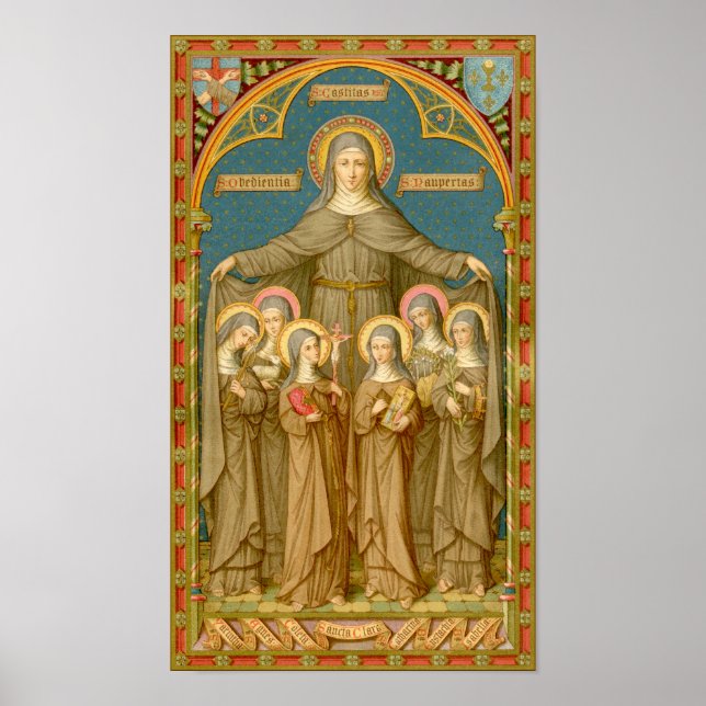 Póster St. Clare of Assisi & Nuns (SAU 27) (Frente)
