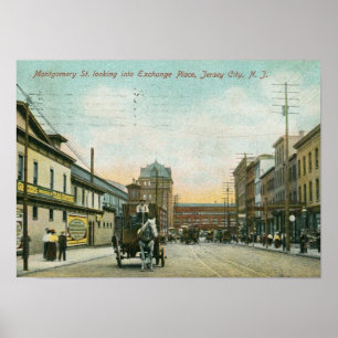 Póster St. de Montgomery, vintage 1908 de Jersey City NJ