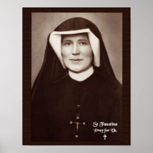 Póster St Faustina ruge por nosotros