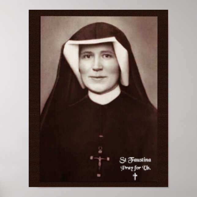 Póster St Faustina ruge por nosotros (Frente)