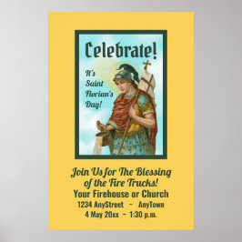 Póster St. Florian con cubo (cielo despejado; M 019)