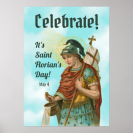 Póster St. Florian con cubo (cielo despejado; M 019)