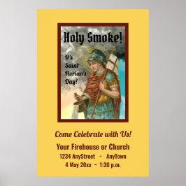 Póster St. Florian con cubo (humo; M 019)