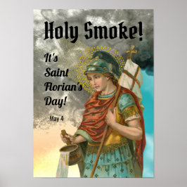 Póster St. Florian con cubo (humo; M 019)