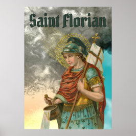 Póster St. Florian con cubo (humo; M 019)