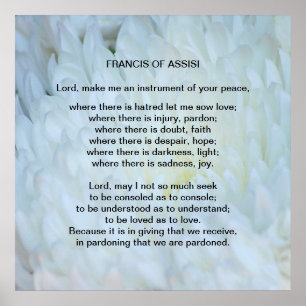Póster St Francis del rezo de Assisi