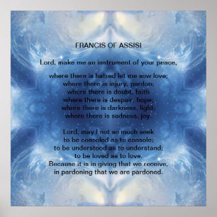 Póster St Francis del rezo de Assisi