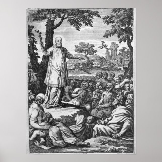 Póster St. Francis of Sales  preaching to the (Frente)