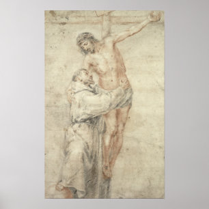 Póster St Francis que rechaza el mundo y el abarcamiento