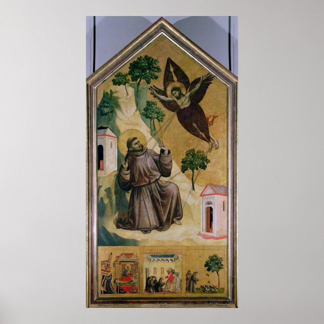 Póster St. Francis Receiving the Stigmata, c.1295-1300 (Frente)