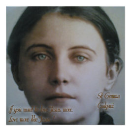 Póster St. Gemma Galgani,