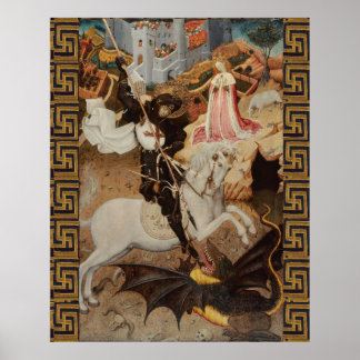 Póster St. George and The Dragon by Bernat Martorell