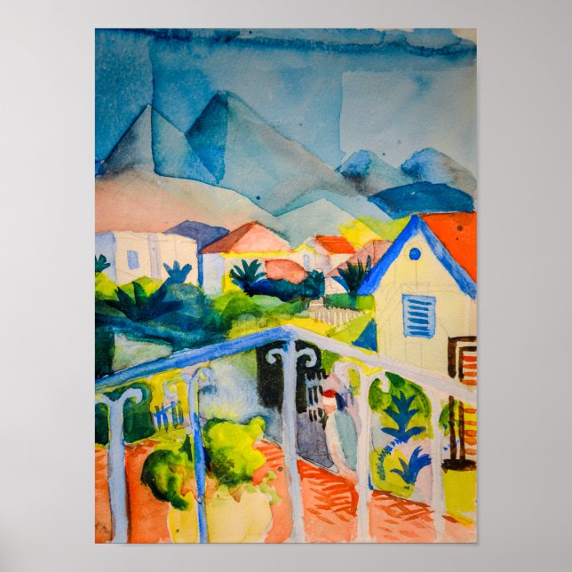 Póster St Germain cerca de Túnez | Auguste Macke | (Frente)