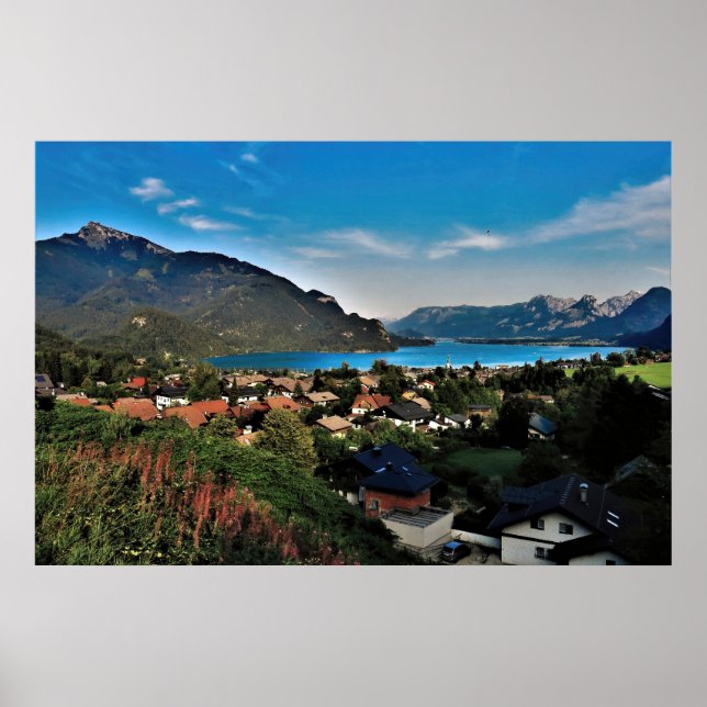 Póster St. Gilgen y Wolfgangsee (Frente)