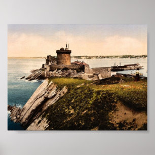 Póster St. Jean de Luz, fuerte Socoa, clas de los