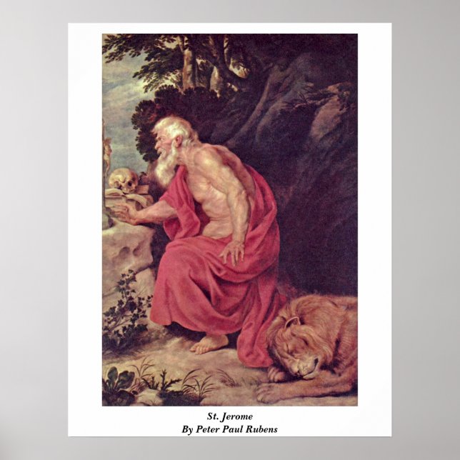 Póster St. Jerome By Peter Paul Rubens (Frente)