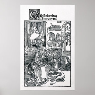 Póster St. Jerome en su estudio