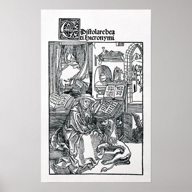 Póster St. Jerome en su estudio (Frente)