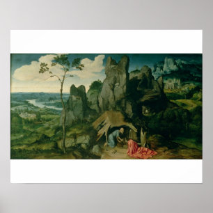 Póster St. Jerome in the Desert (oil on panel) (see also
