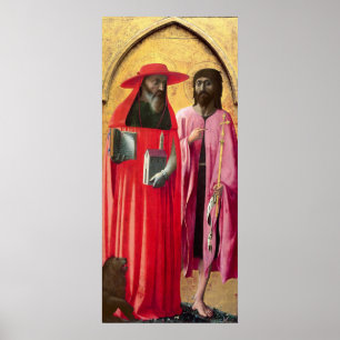 Póster St Jerome y St. John el Bautista, c.1428-29