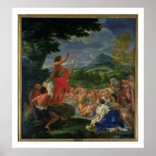 Póster St. John la predicación baptista, pintada antes de