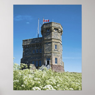 Póster St. John's, Terranova, Canadá, Cabot Tower,
