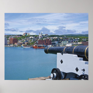 Póster St. John's, Terranova, Canadá, la orilla del mar