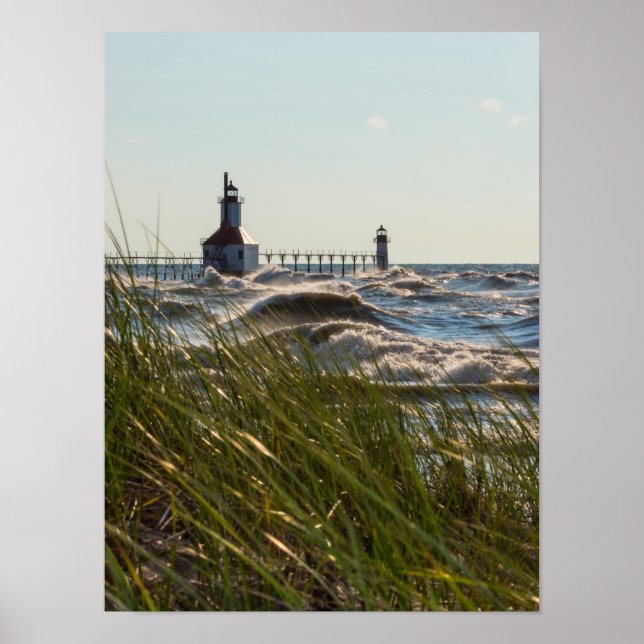 Póster St Joseph Detrás De Las Oleadas Marinas (Frente)