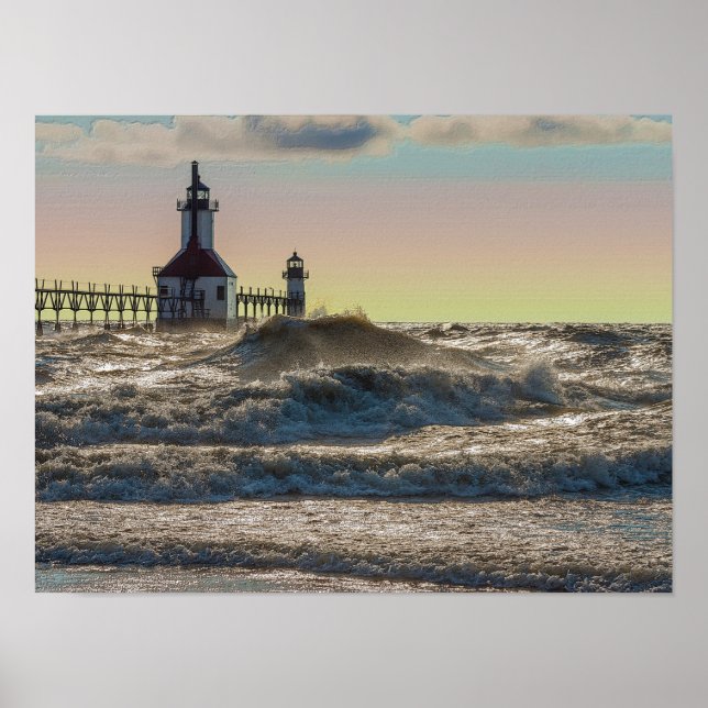 Póster St Joseph Lighthouse Painterly (Frente)