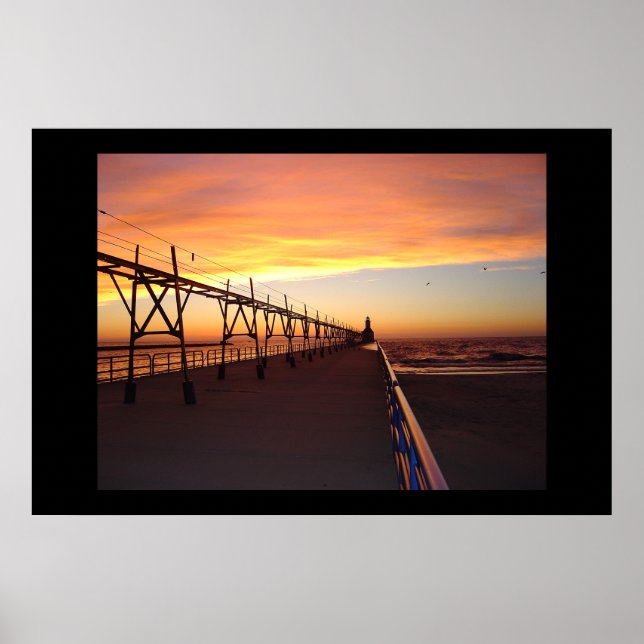 Póster St. Joseph Pier Light, MI HI RES (Frente)