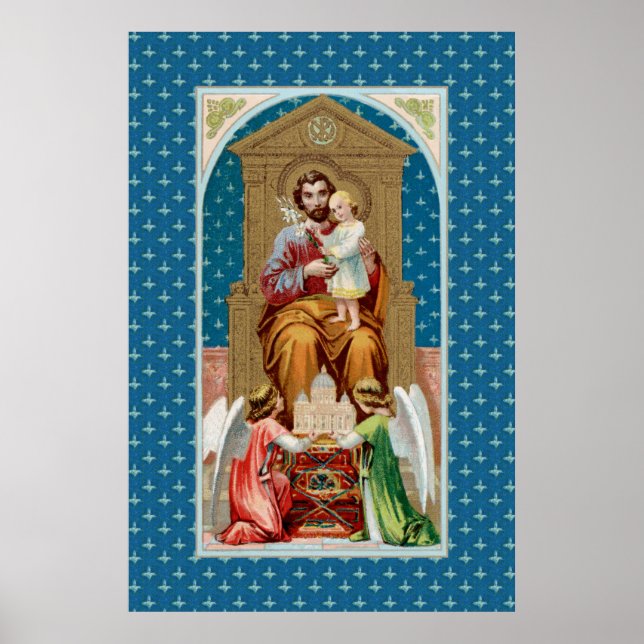 Póster St Joseph, Toddler CC; ángeles con modelo Vaticano (Frente)