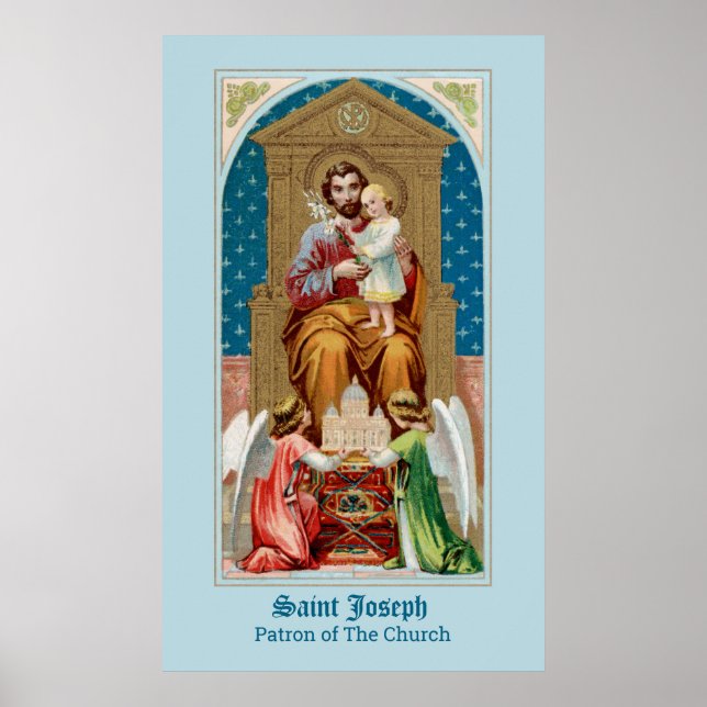 Póster St Joseph, Toddler CC; ángeles con modelo Vaticano (Frente)