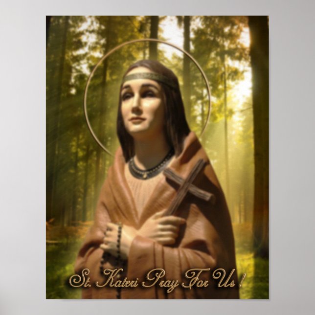 Póster St Kateri Tekakwitha (Frente)