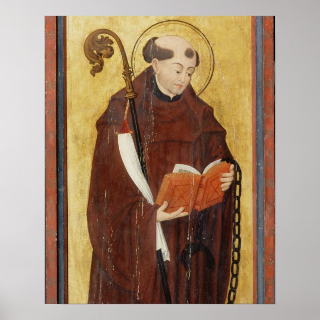 Póster St. Leonard (aceite en panel de fondo de oro) (par (Frente)