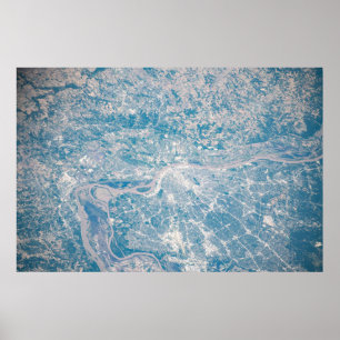 Póster St. Louis, Missouri A Lo Largo Del Río Misisipi.
