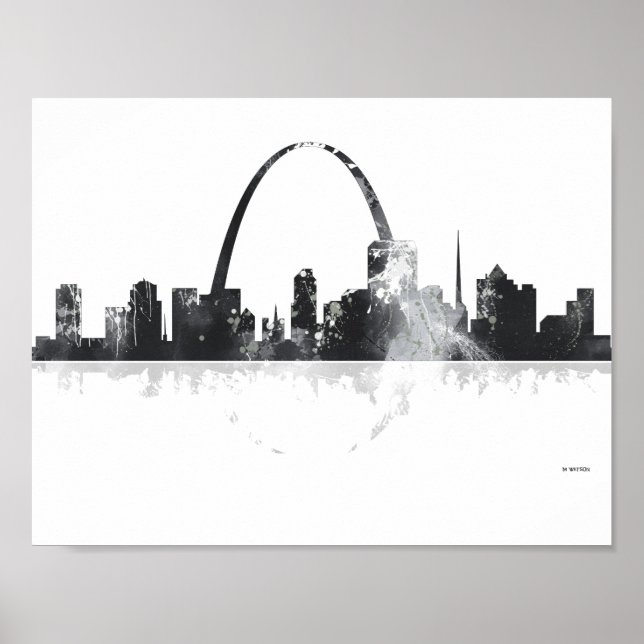 PÓSTER ST LOUIS, MISSOURI SKYLINE (Frente)