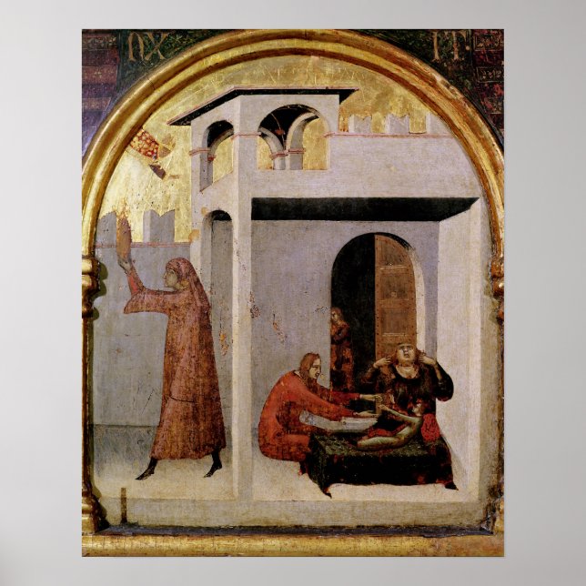 Póster St. Louis Toulouse al lado de la cama enfermo (Frente)