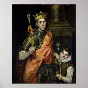 Póster St. Louis y su página, c.1585-90