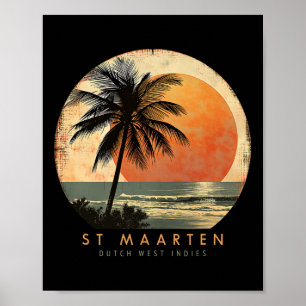 Póster St. Maarten Smx Playa Surf Viaje St. Martin Va